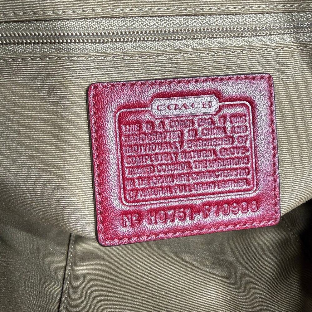 Y2k COACH F10908 Red Solo Hobo Shoulder Bag - Picture 3 of 9